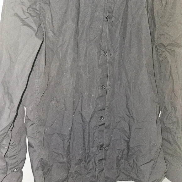 H & M Mens Regulat Fit Long Sleeve Black Dress Shirt Size S - Picture 11 of 14